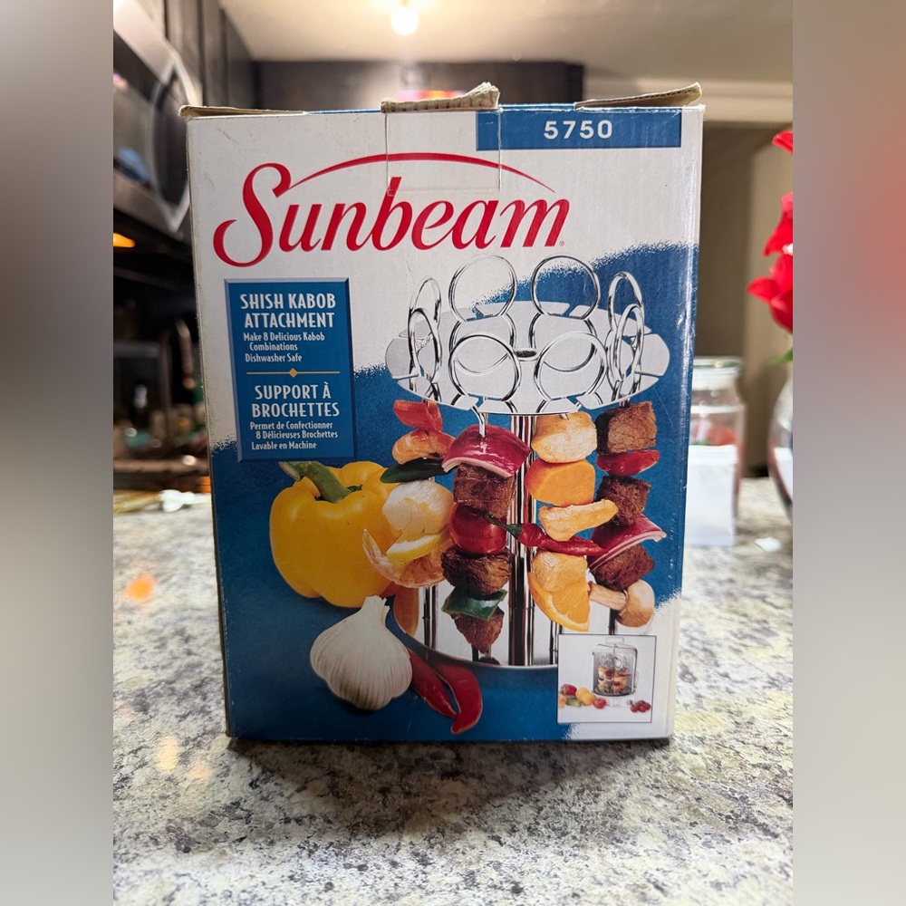Vintage Sunbeam Shish Kabob Attachment Model 5750 - New in Box - 8 Skewers